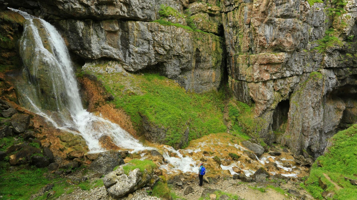 Waterfall at Gordale Scar Malham Yorkshire Dales