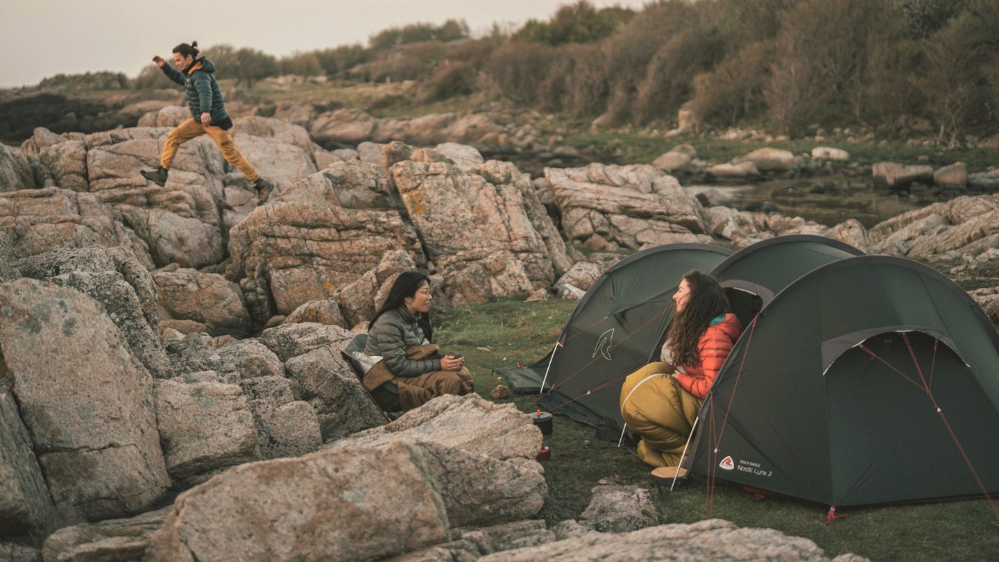 Hikers camping in Denmark
