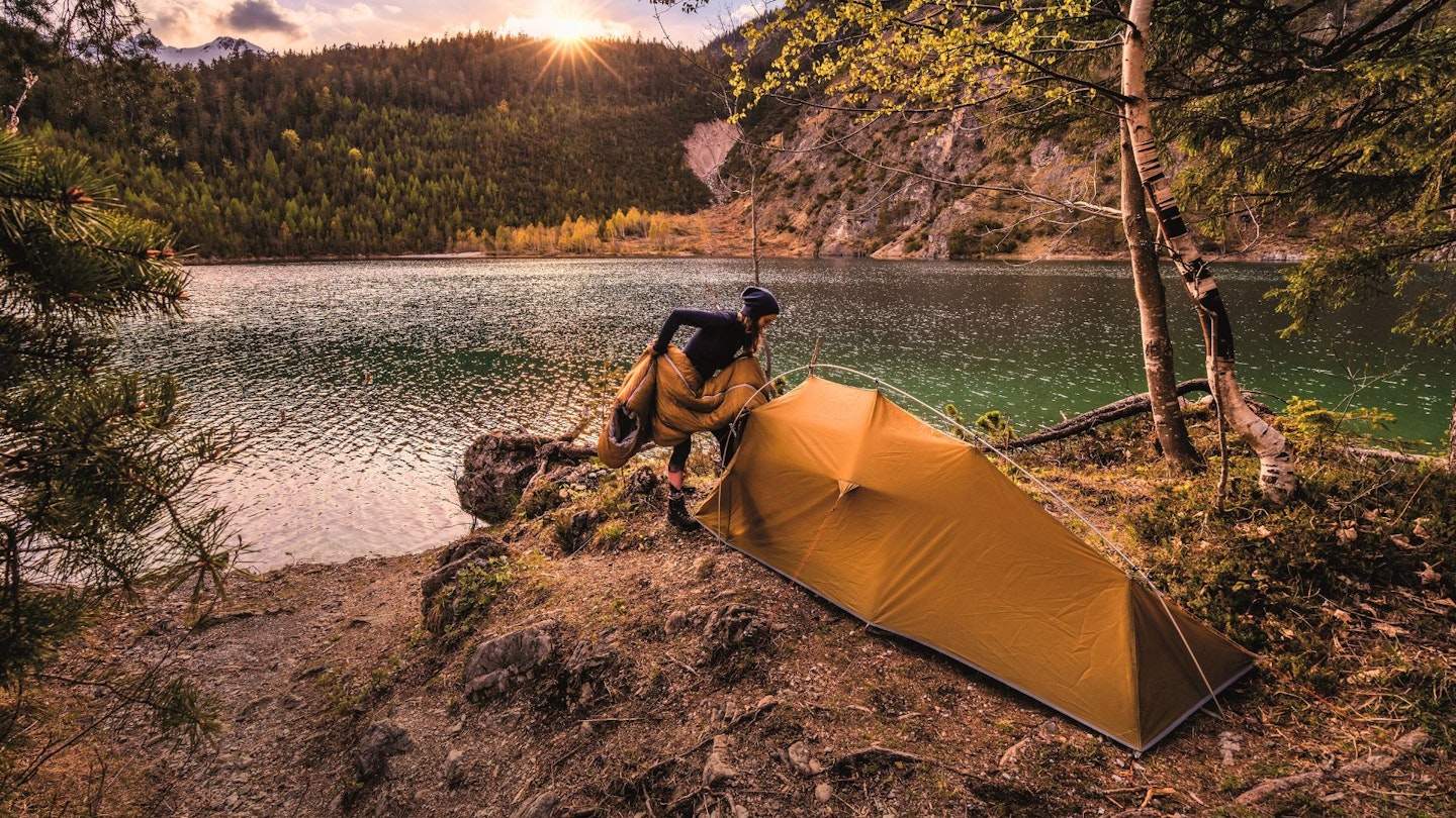 Robens Odyssey tent by a lake