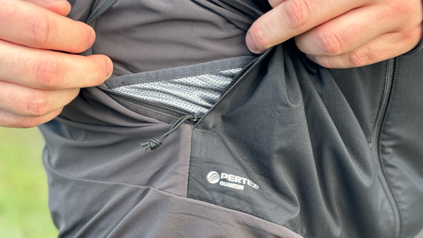 the side pockets on the inov8 performance hybrid jacket