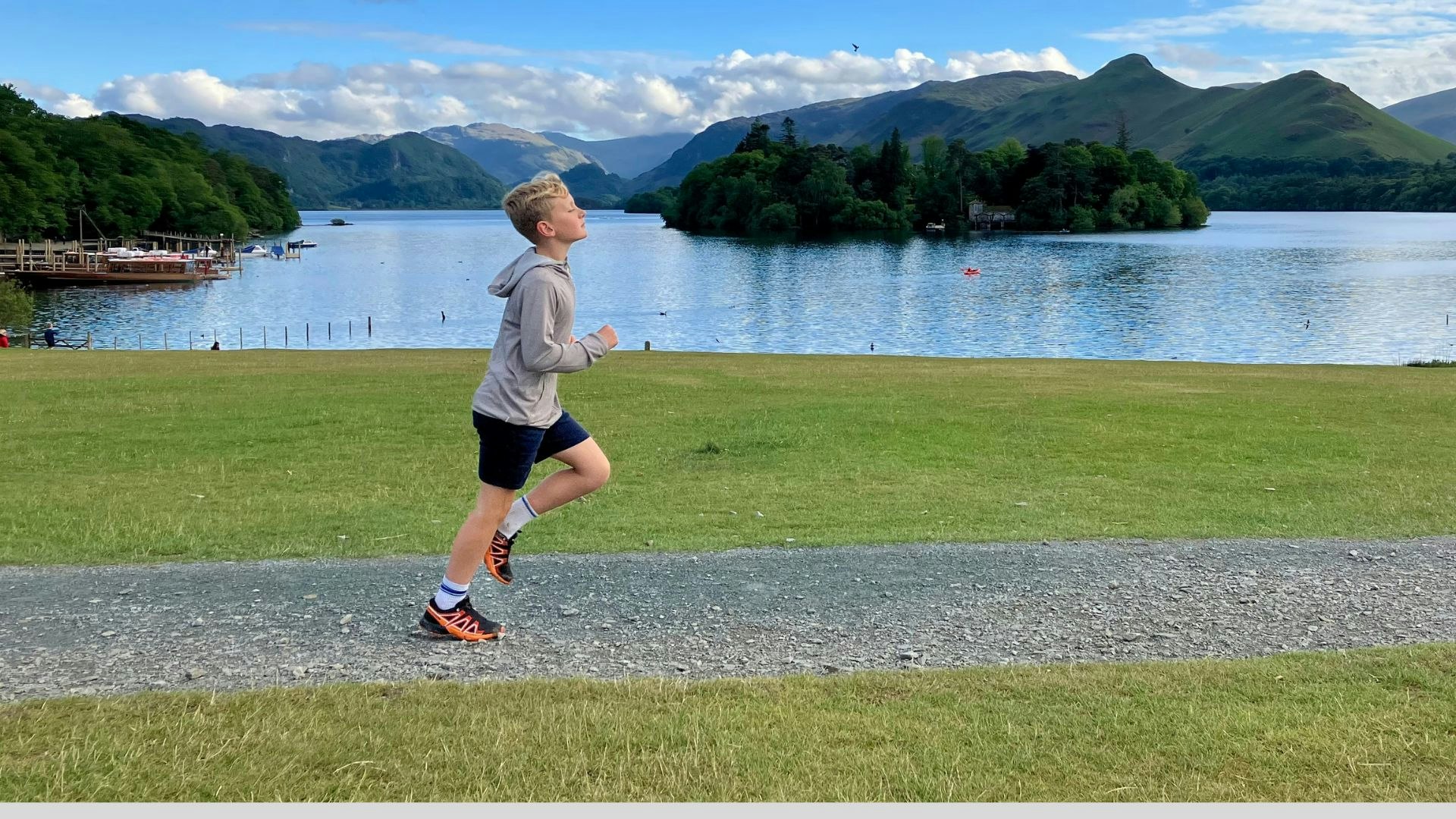 Child running in the Lake District