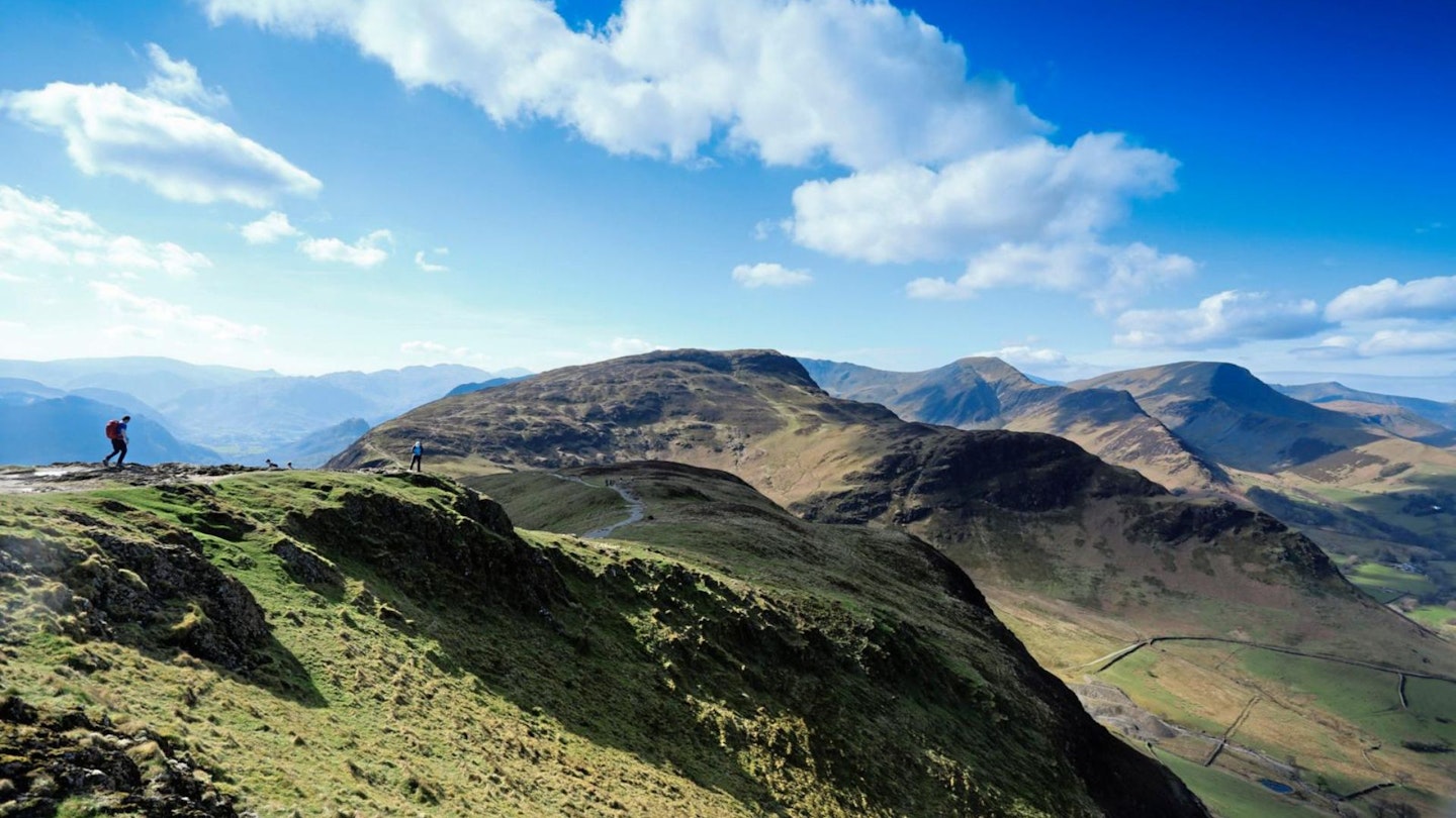 Descending Cat Bells to Hause Gate Lake District