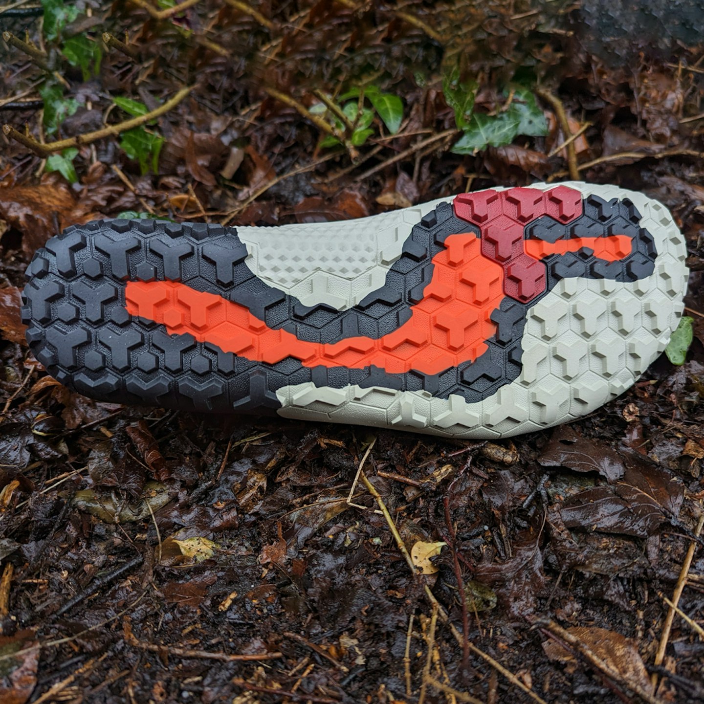 lugs under the Vivobarefoot Primus Trail III All Weather minimalist trailrunning shoes