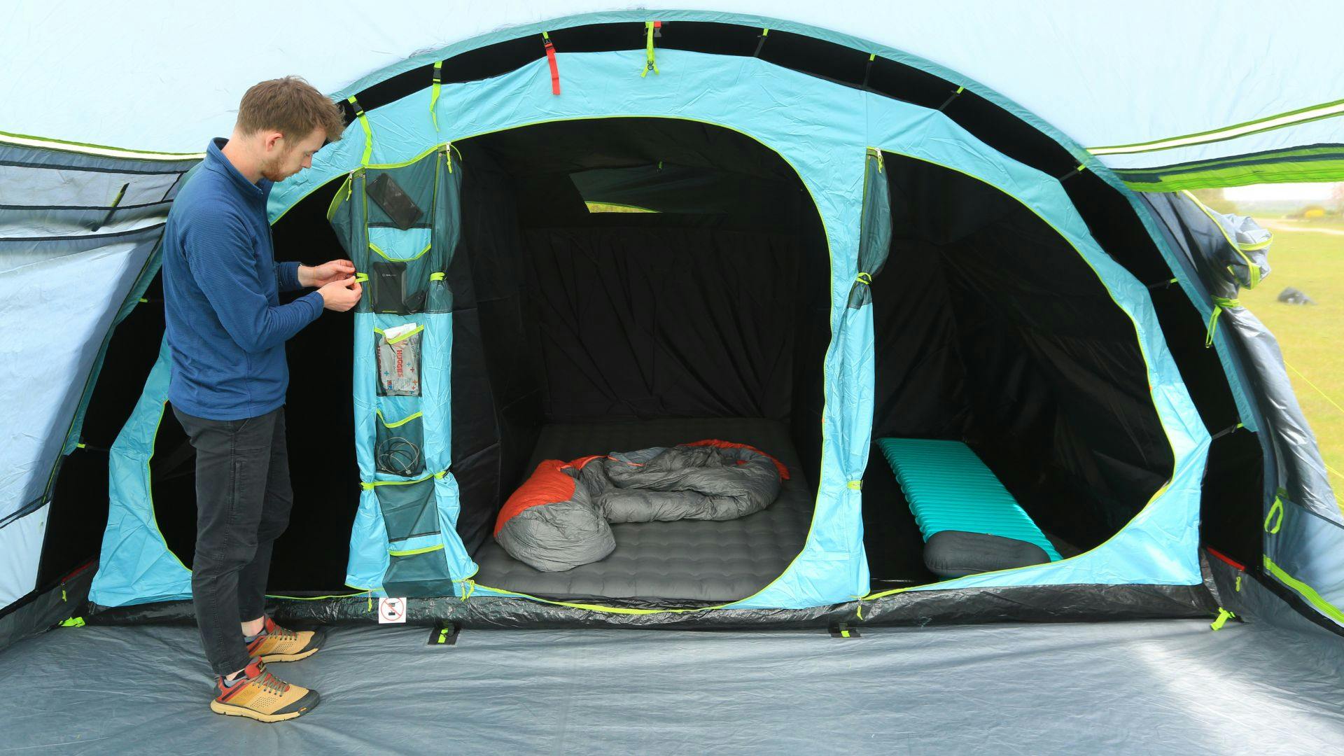 6 man tent with blackout bedroom best sale