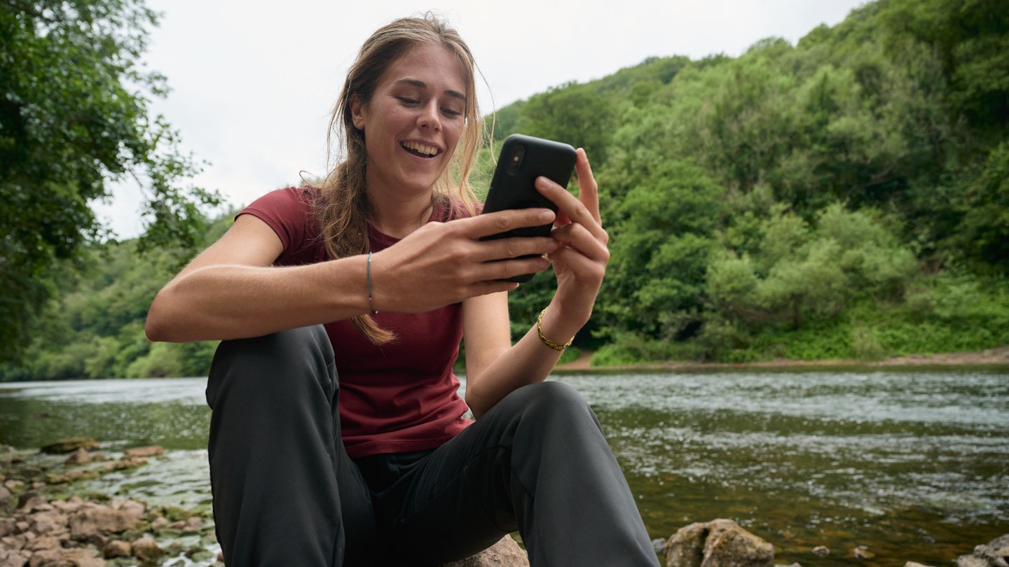 Hikers using OS Maps