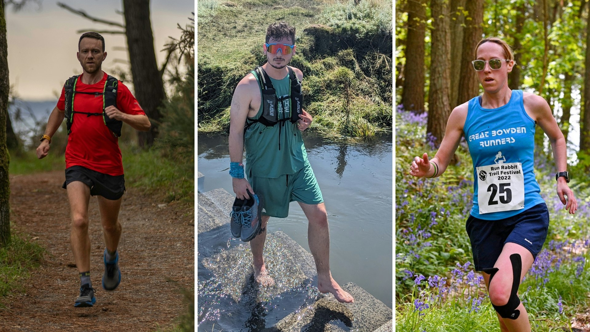 LFTO trail running shoe testers and authors Milo Wilson James Forrest and Lily Canter
