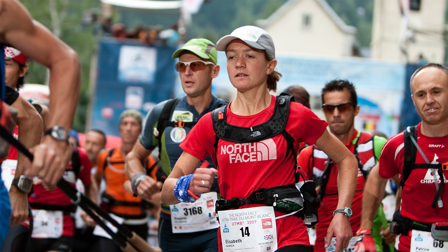 Lizzy Hawker running a marathon