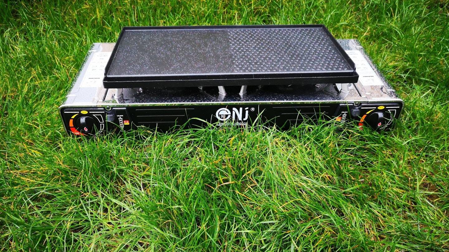 NJ SG02 stove hotplate in the grass
