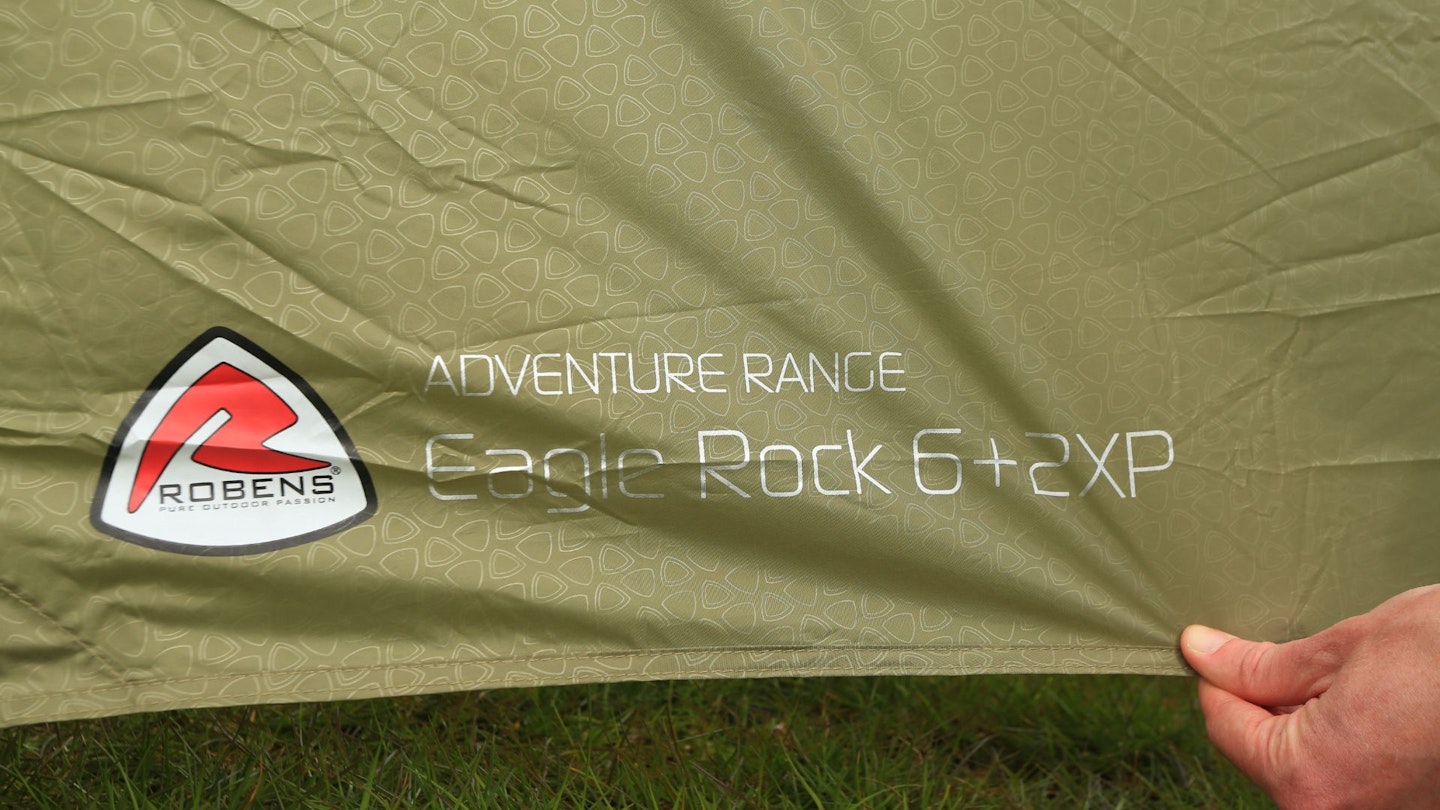 Robens Eagle Rock 6+2XP model name printed on fabric