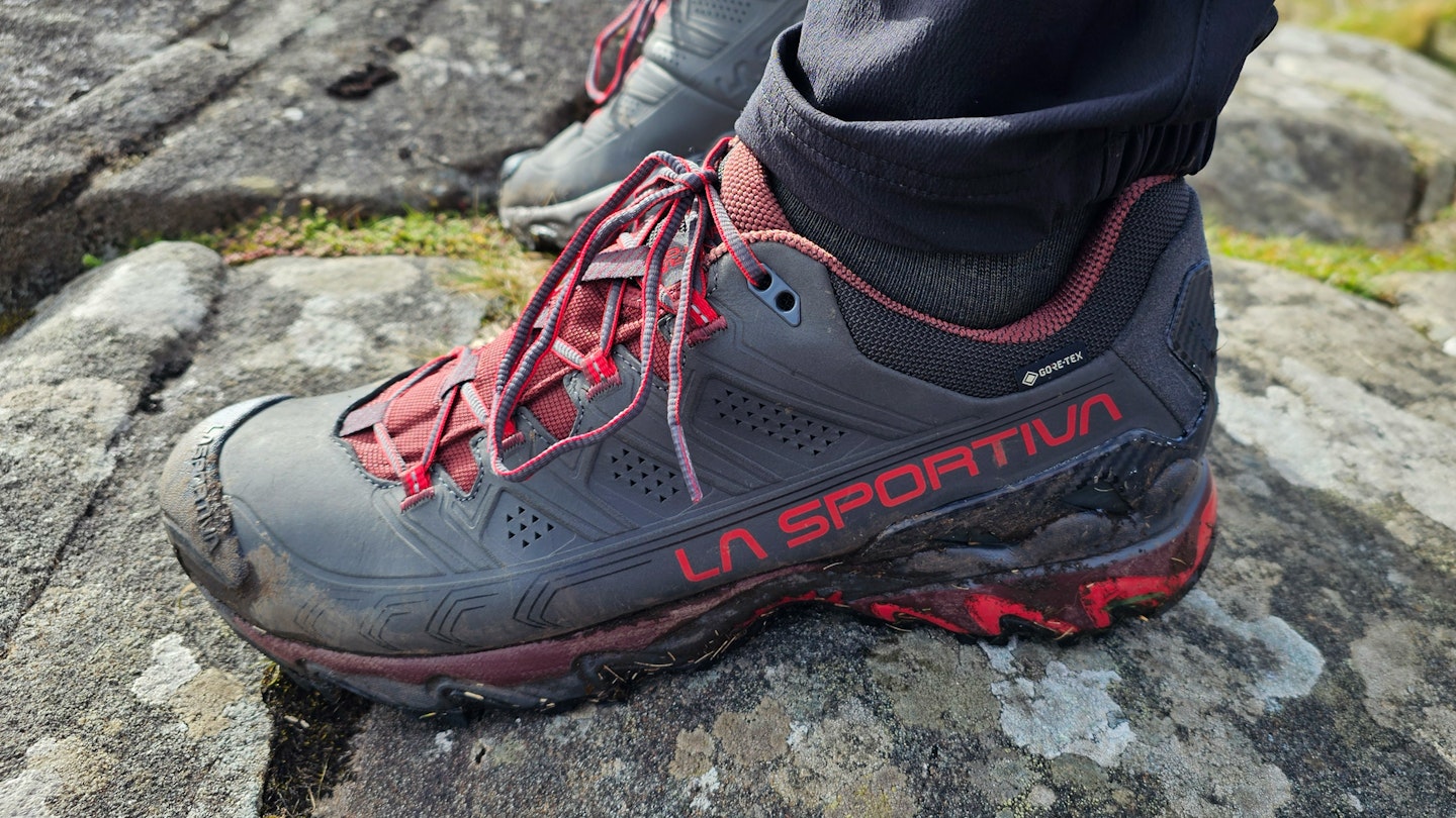 Side profile of La Sportiva Ultra Raptor II Leather GTX hiking shoes