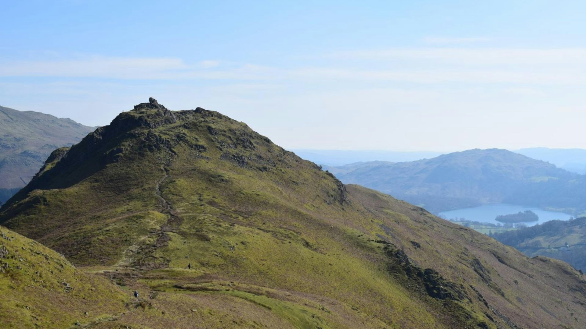 Views back to Helm Crag from the Gibson Knott ridge Lake District