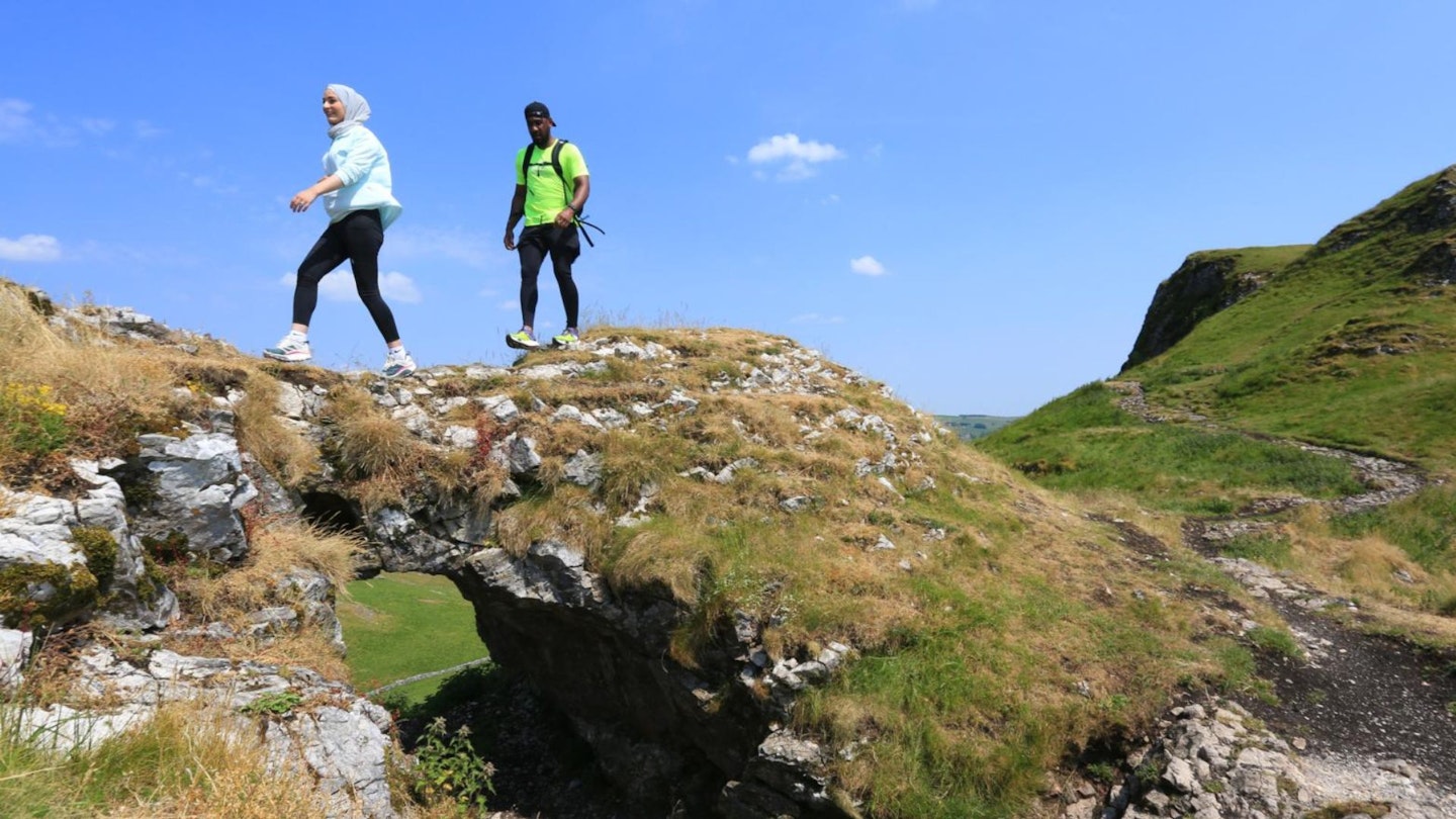 Walkers on Parkhouse Hill and Chrome Hill Peak District 1