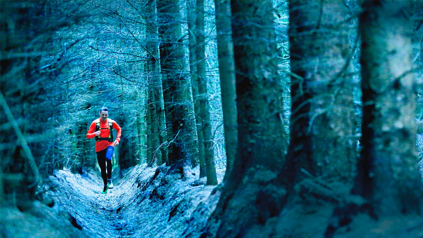 Winter woodland recovery running