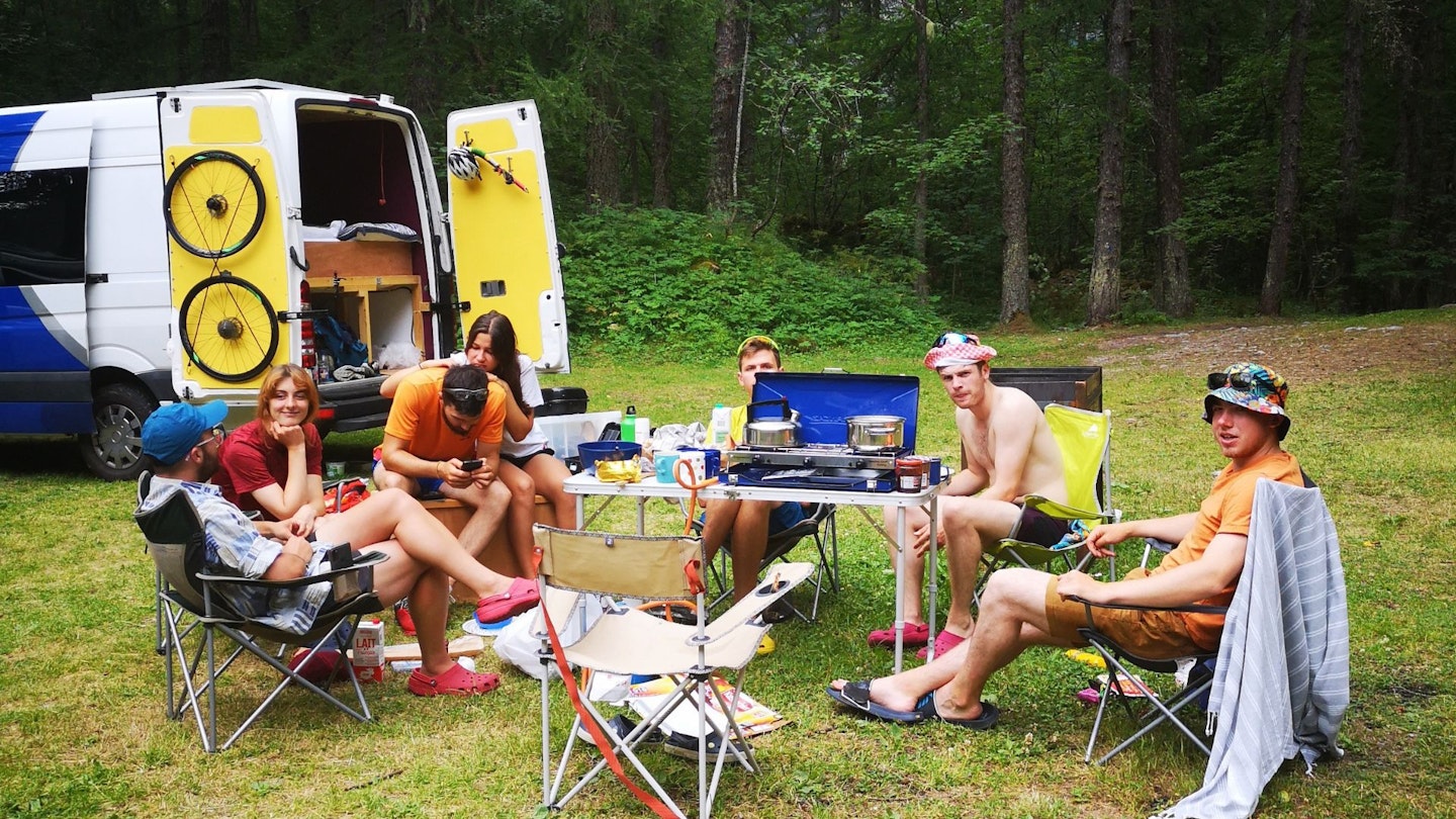 campsite vibing in France with the troops