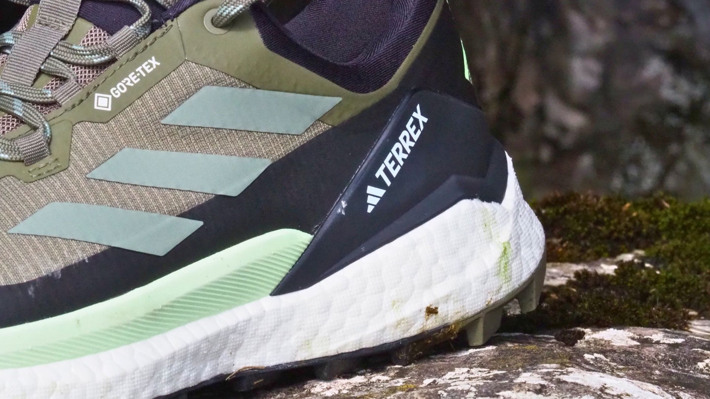 Closeup of Adidas Terrex Free Hiker 2.0 Low GTX midsole