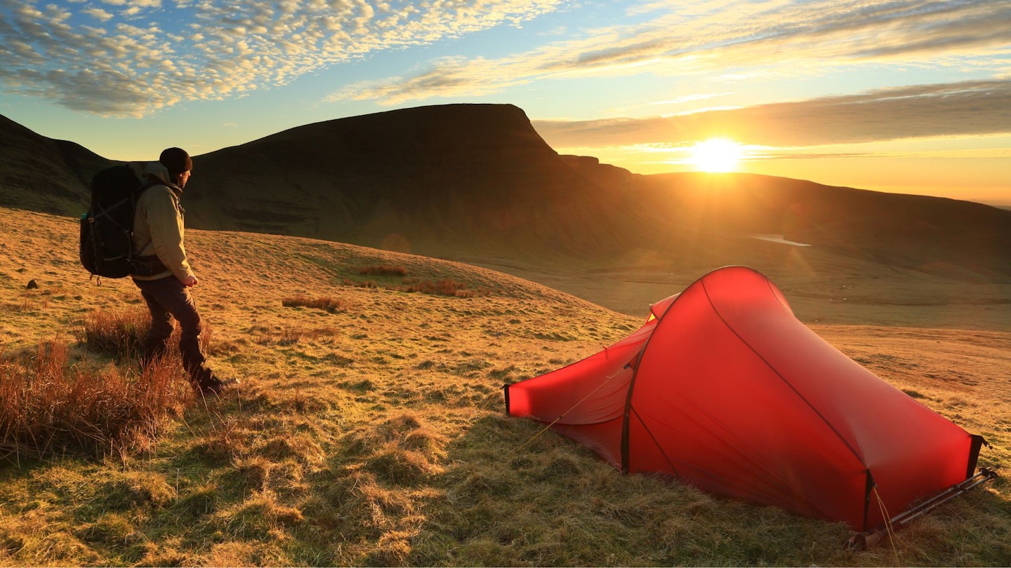 Hilleberg tent and a sunset