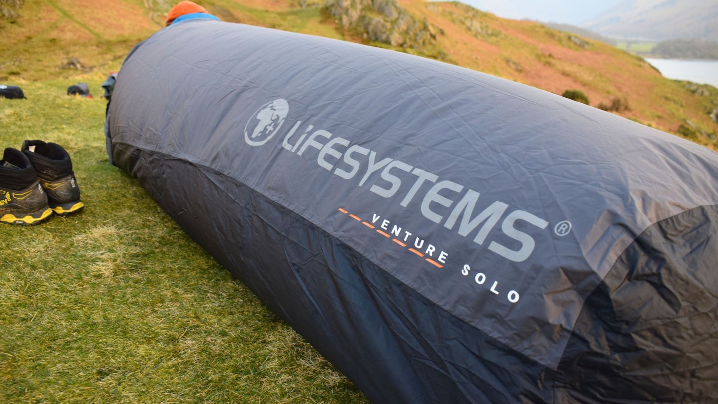 Closeup of top of Lifesystems Venture Solo Hooped Bivi