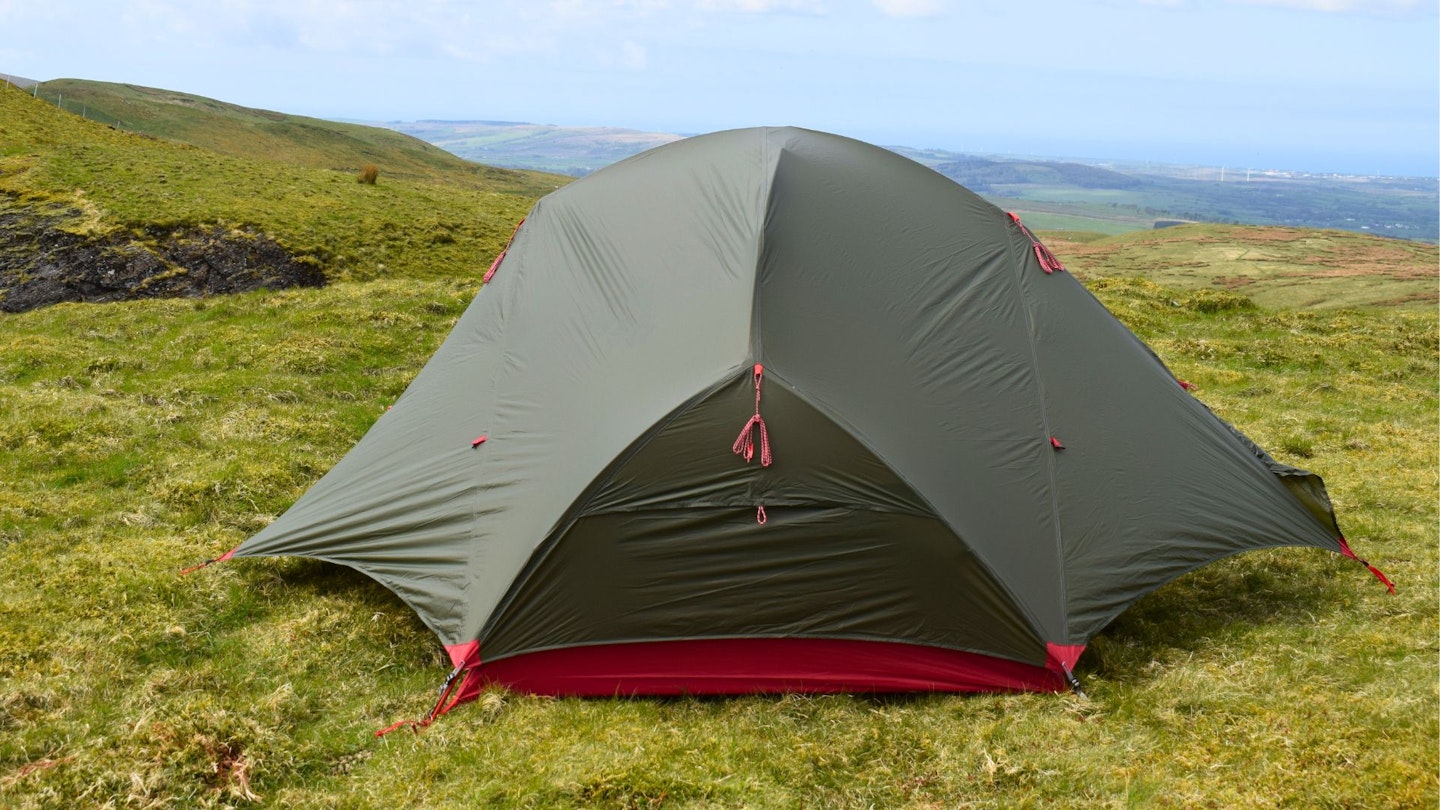 Side-on view of MSR Hubba Hubba NX 2-Person Backpacking Tent