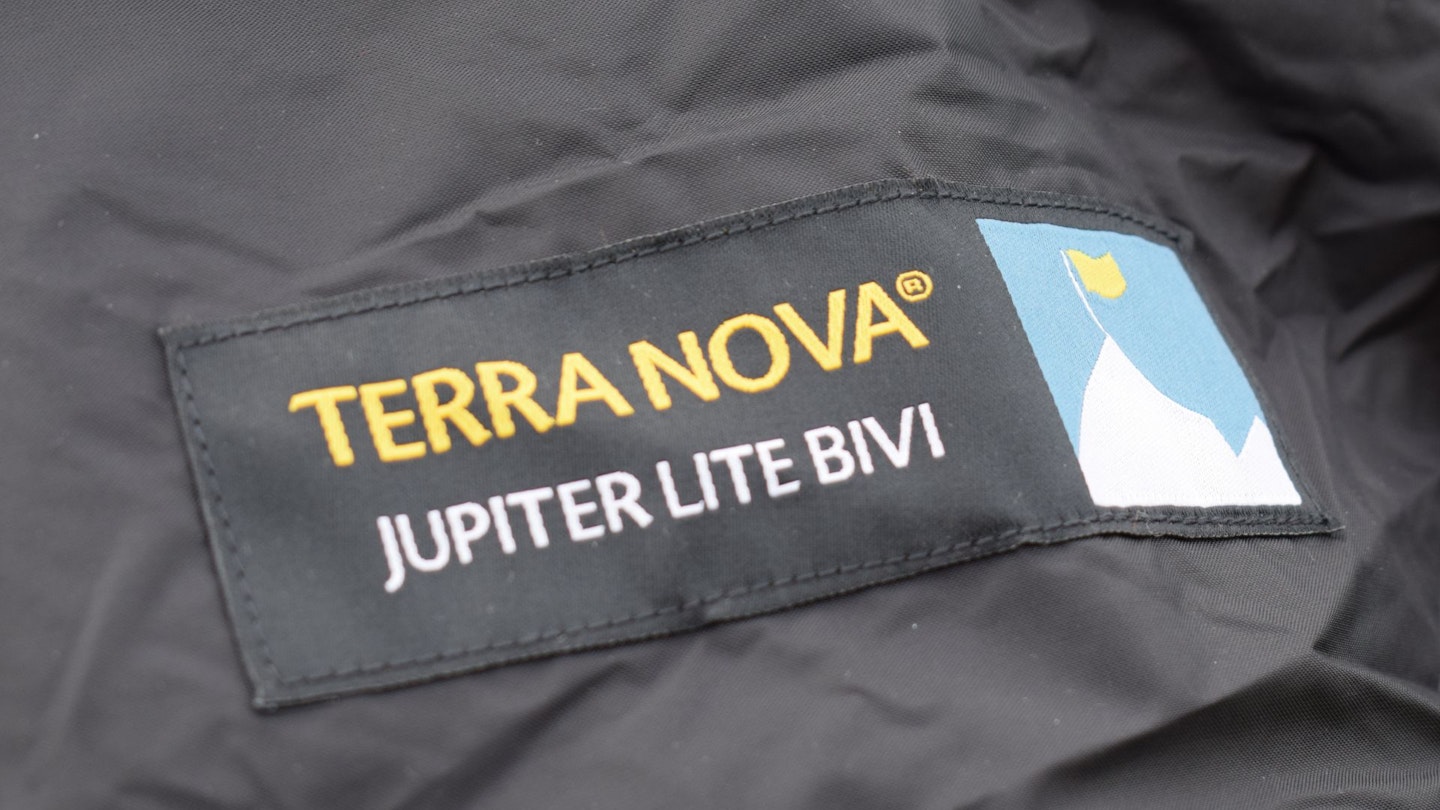 Closeup of Terra Nova branding stitched onto fabric