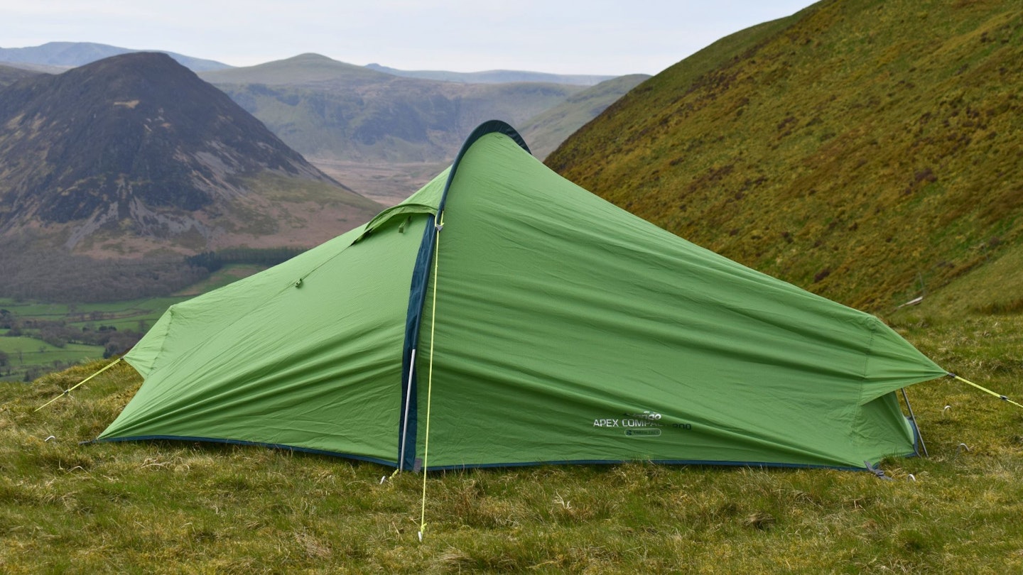 Side view of Vango Apex Compact 200