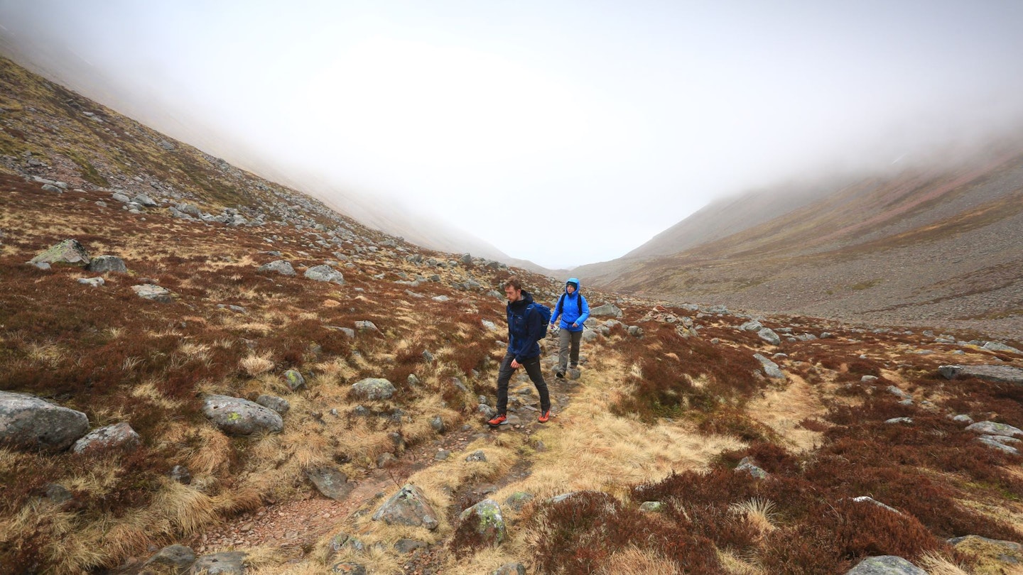 Hikers in Cairngorms, wearing Helly Hansen Verglas Infinity Shell Jacket