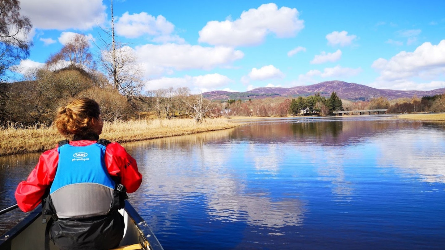 Canoeing on loch insh