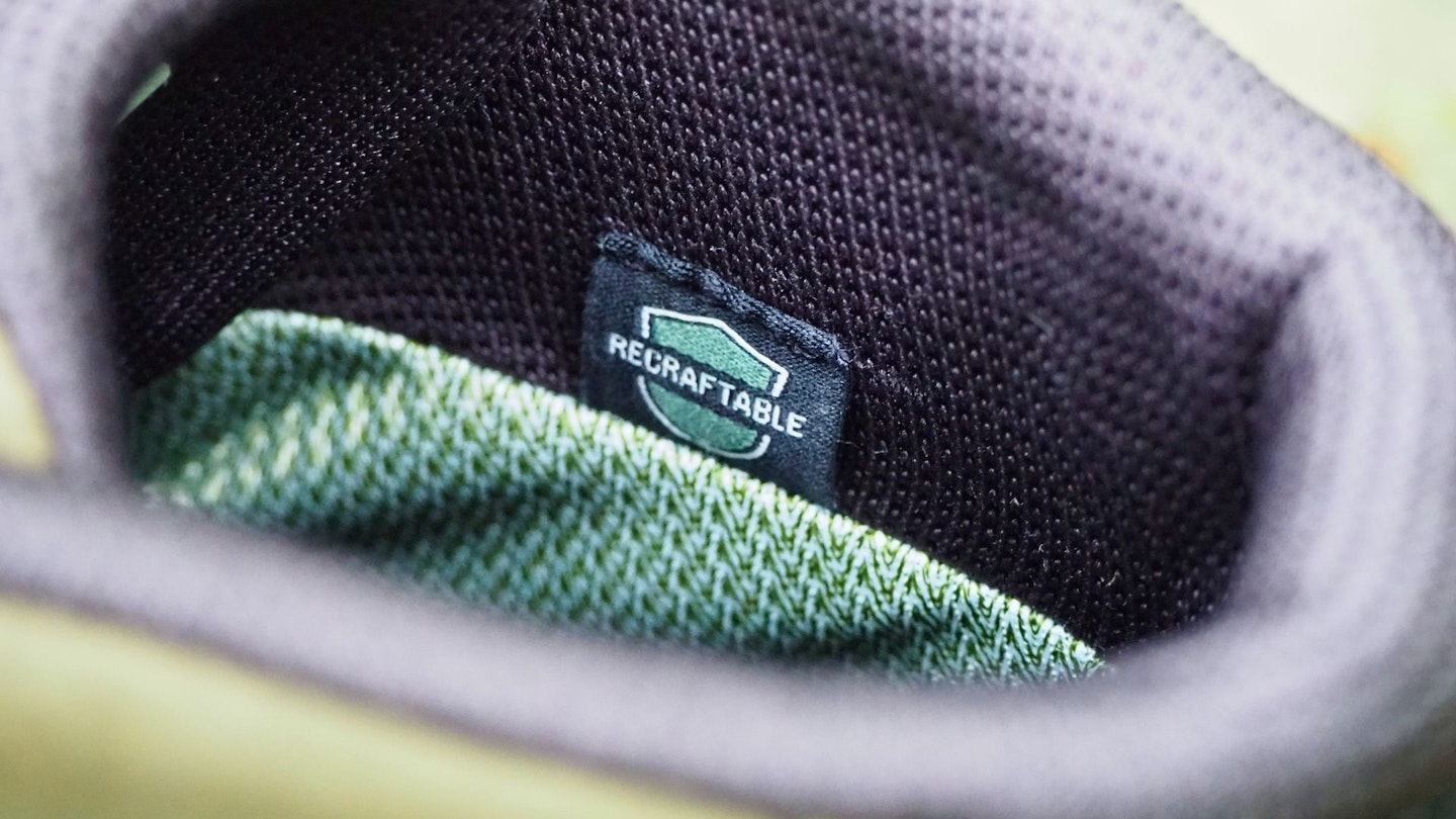 'Recraftable' tab inside Danner Mountain 600 EVO cuff