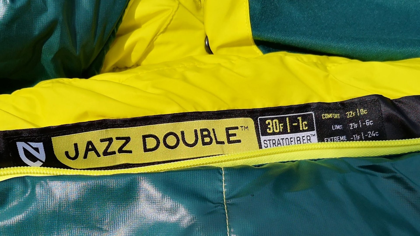 Temperature ratings on a double sleeping bag