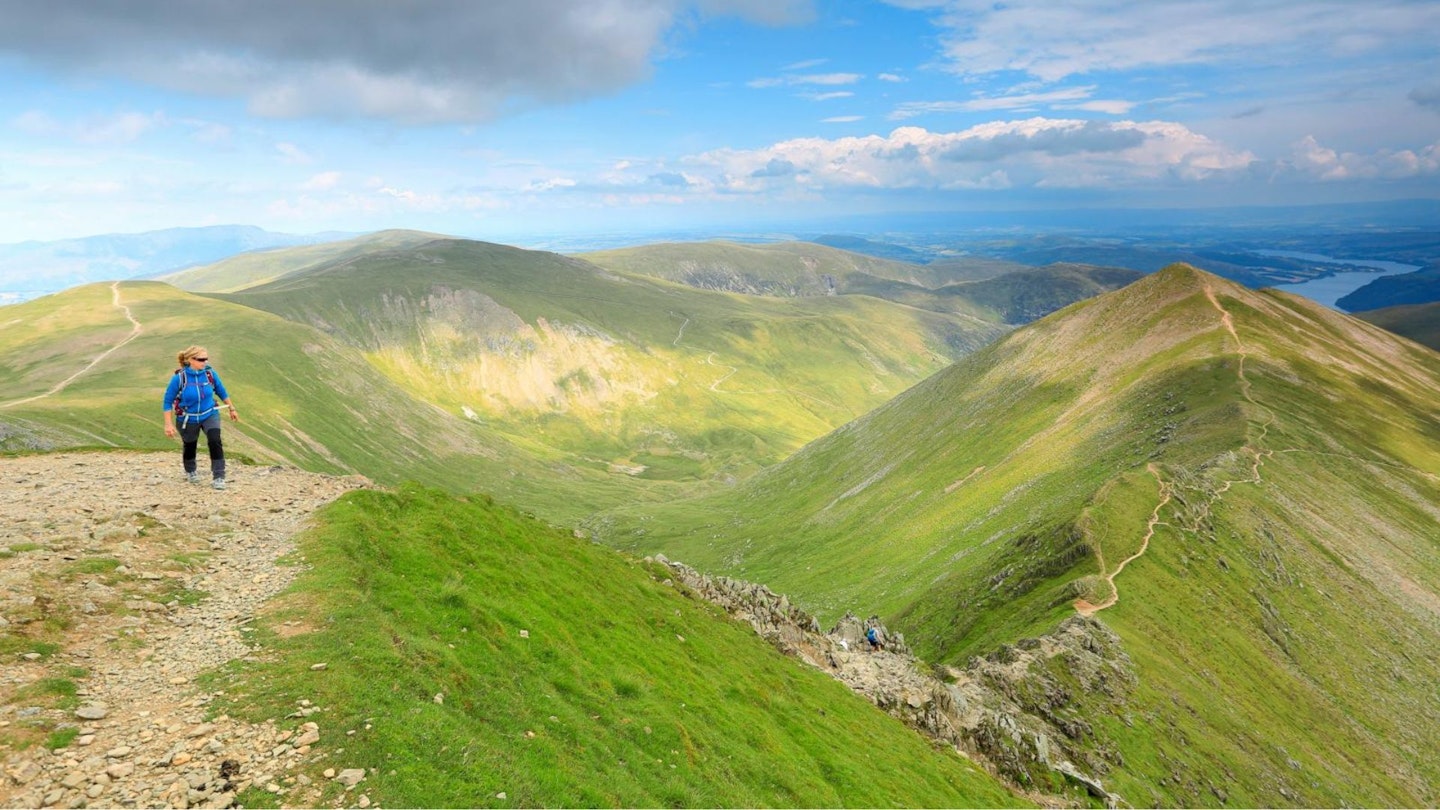 Helvellyn Swirral Edge and Catstyecam Lake District