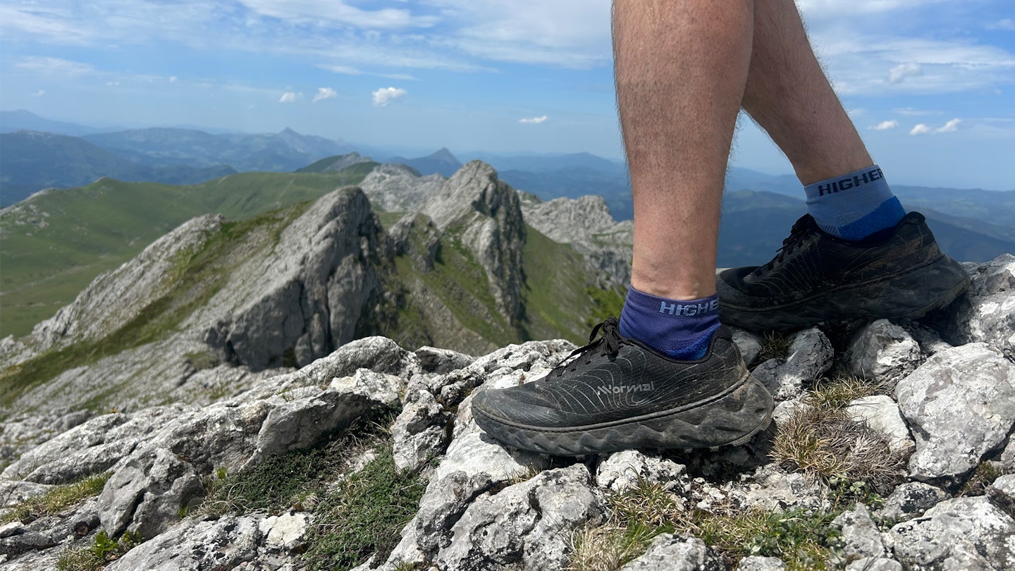 Nnormal trail running shoes in Zegama