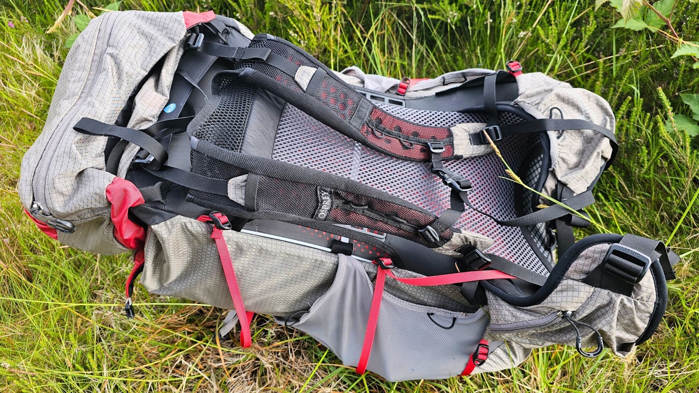 Osprey Eja Pro 55 back panel and harness