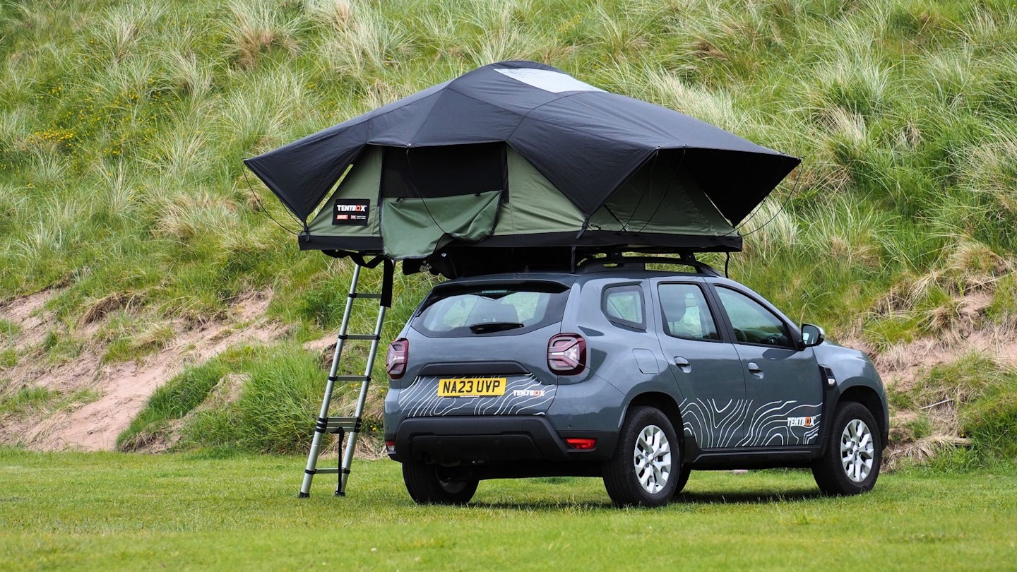 TentBox Lite XL setup at a campsite