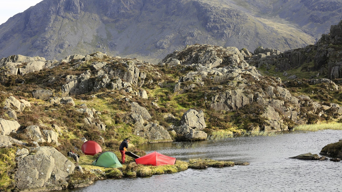 LFTO team wild camping near Kirk Fell, Lake District