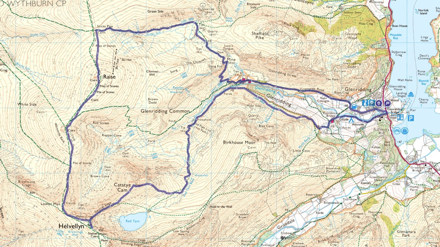 Hellvellyn Route card