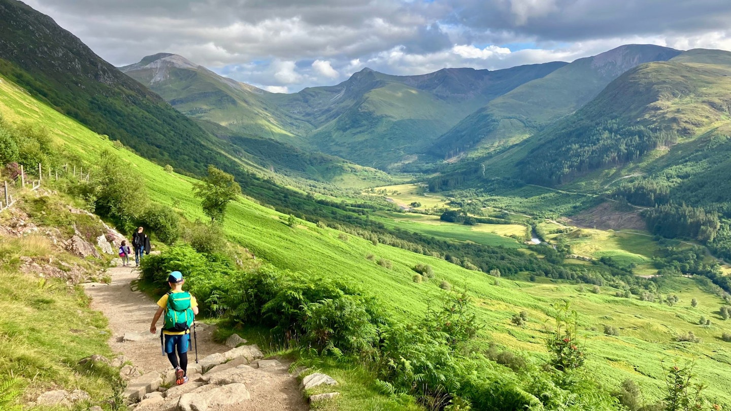 Descending into Glen Nevis Ben Nevis Mountain Track