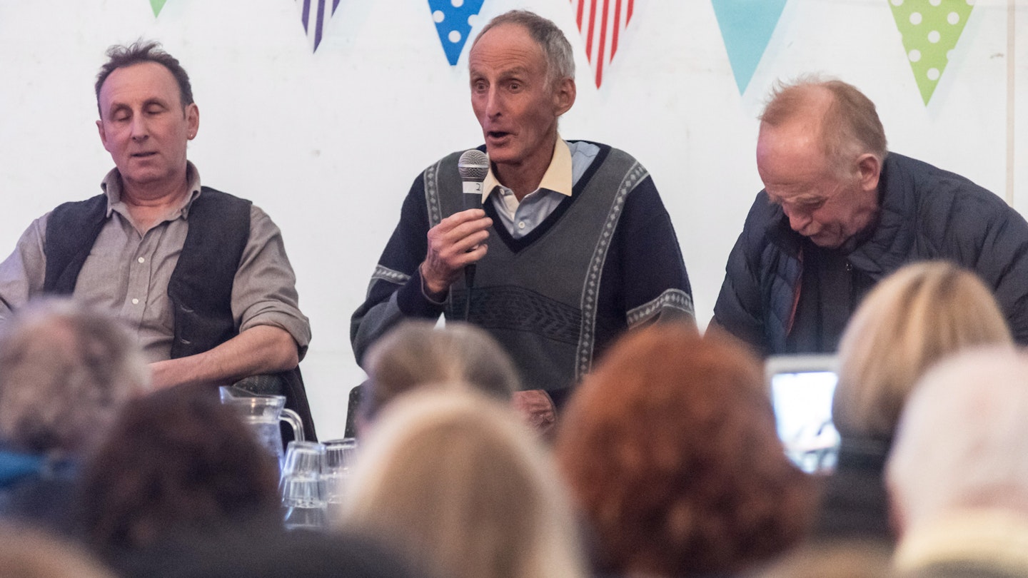 Joss Naylor speaking at a mountain festival