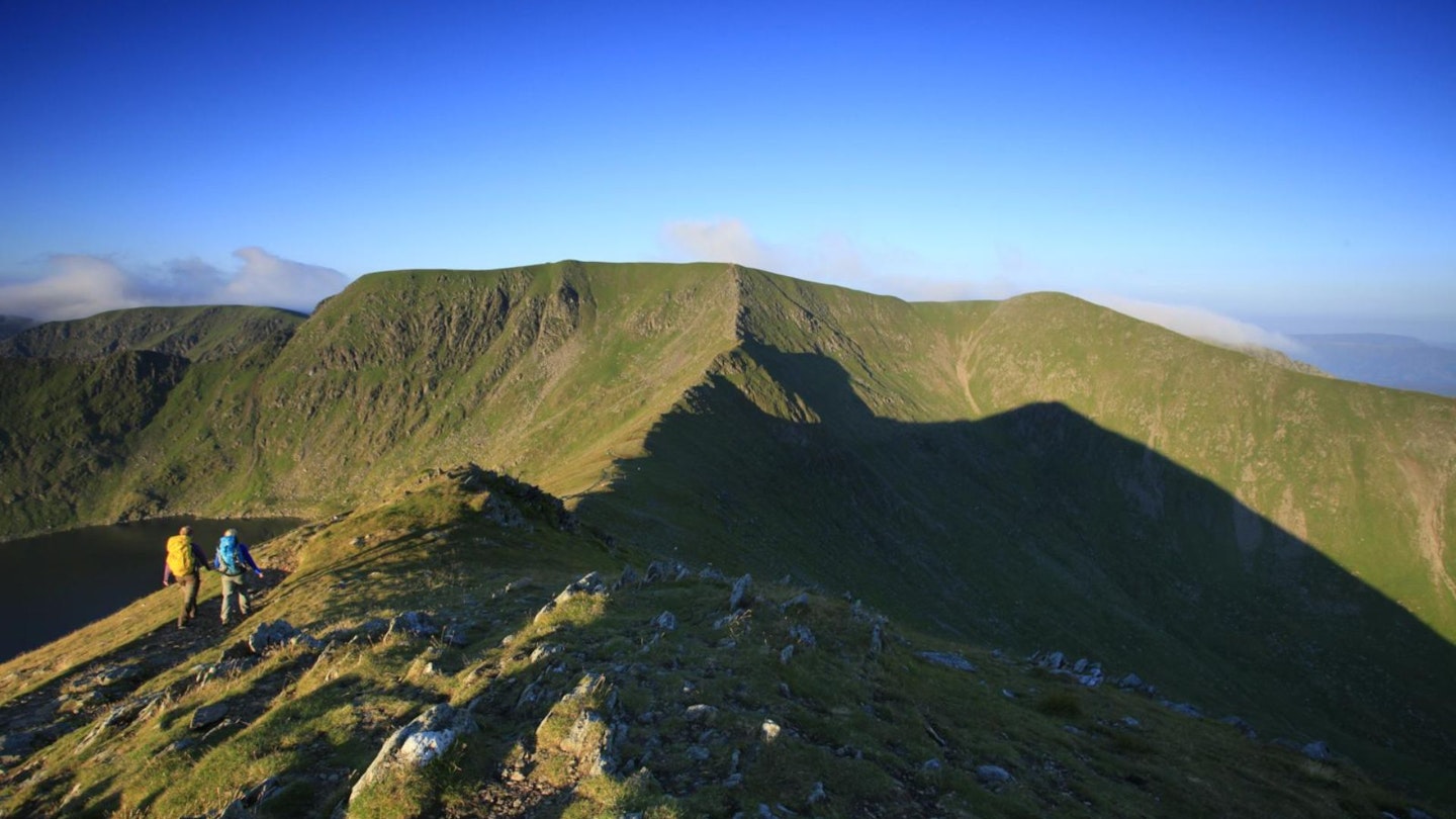 Looking along Swirral Edge