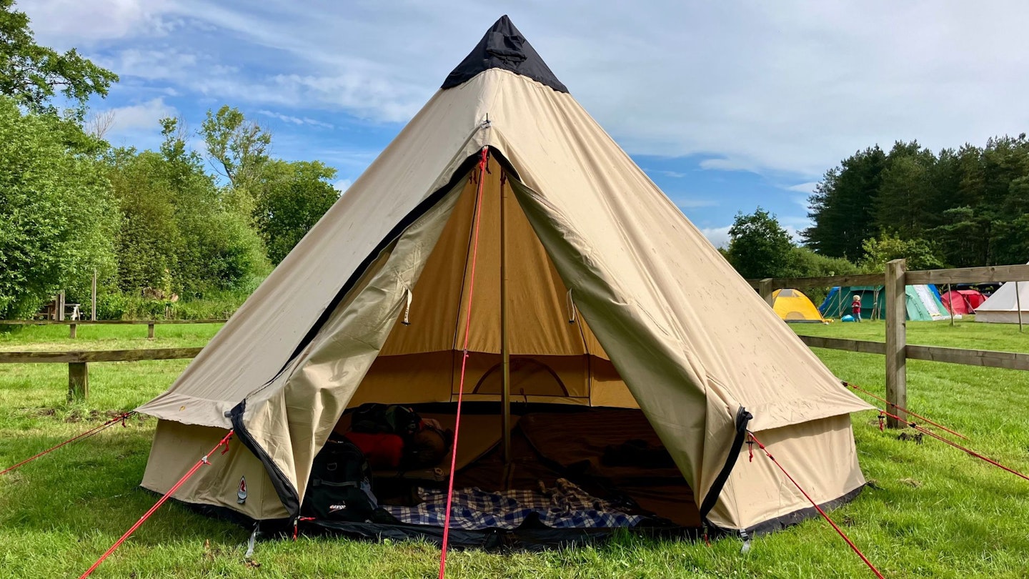 Robens Klondike bell tent doors open