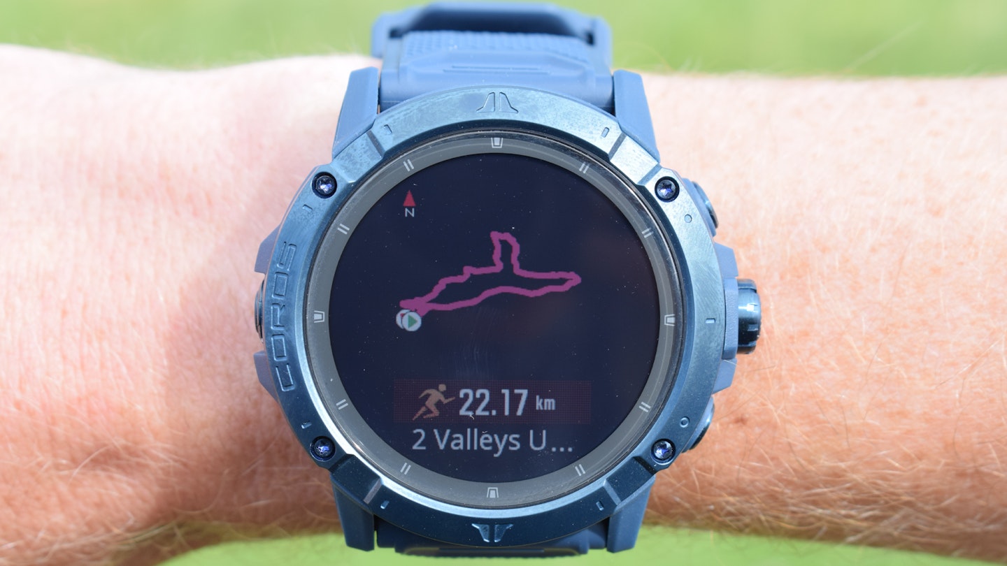 Route navigation setting of the Coros Vertix 2S GPS running watch