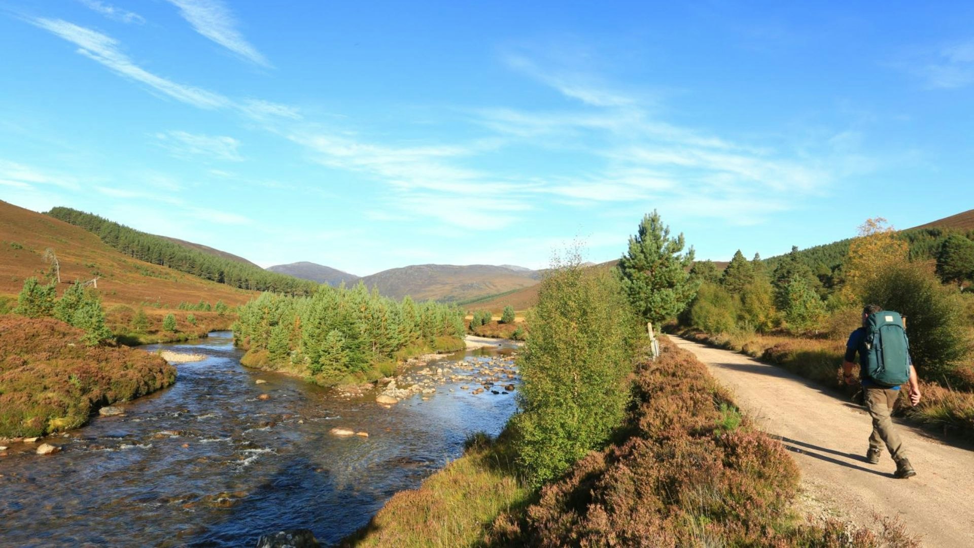 Walking in Glen Lui alongside Lui Water, Cairngorms