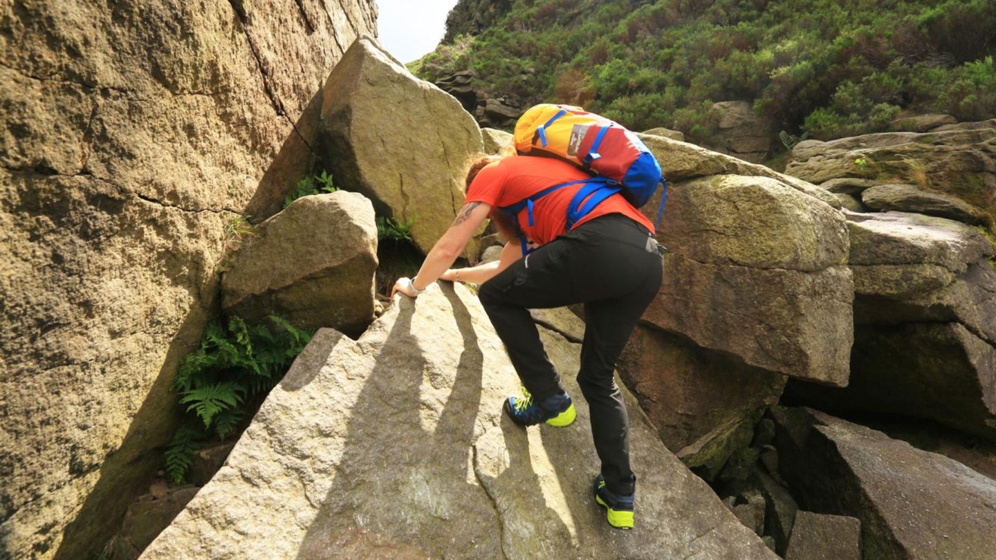 Bleaklow route tricky scramble