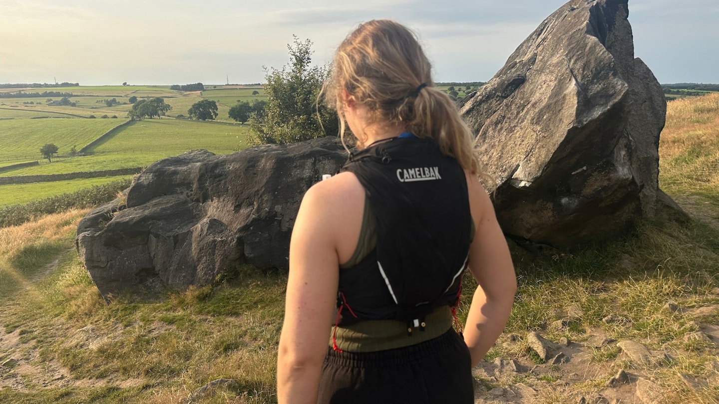 Camelback pack back view