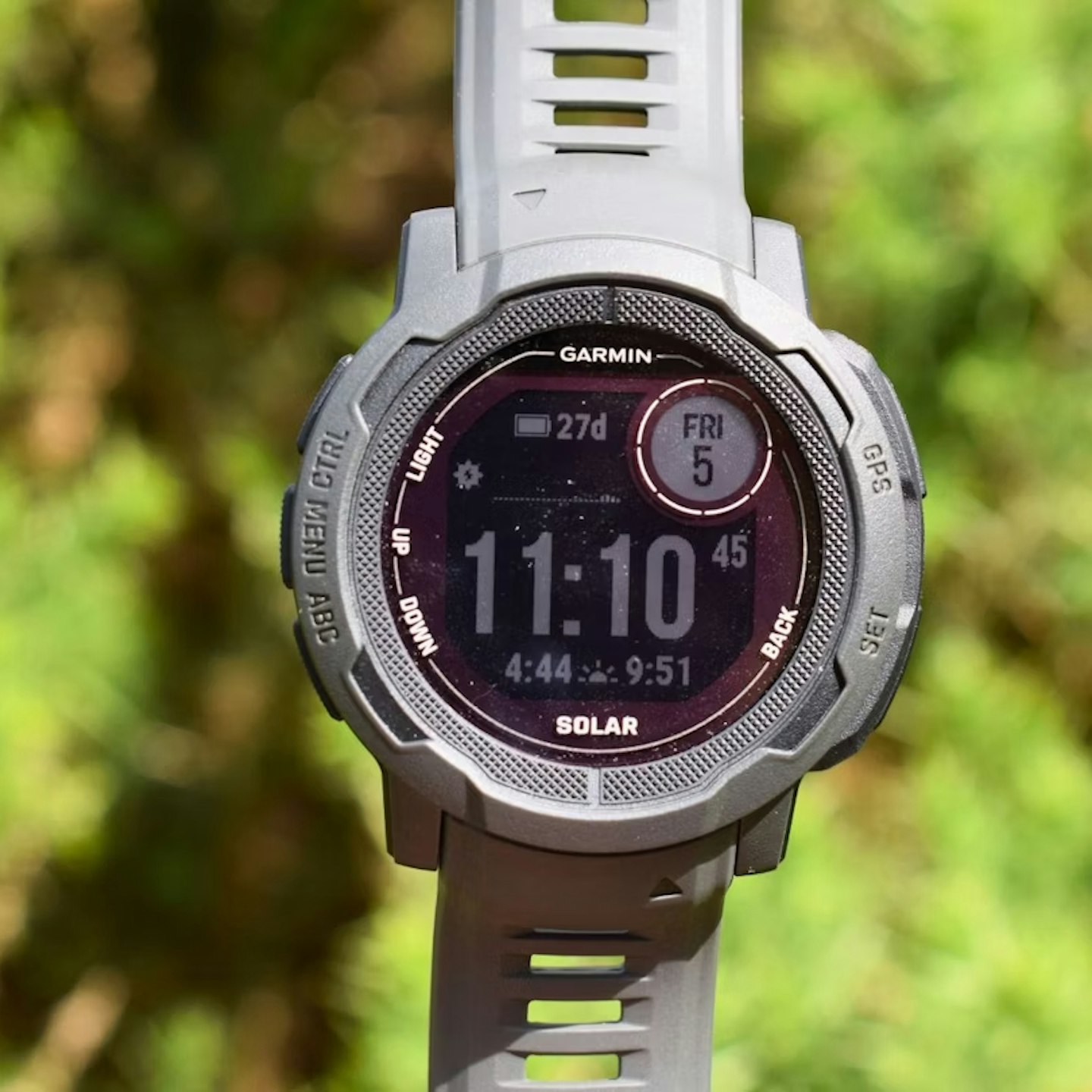 Home screen of Garmin Instinct 2 Solar Smart running watch