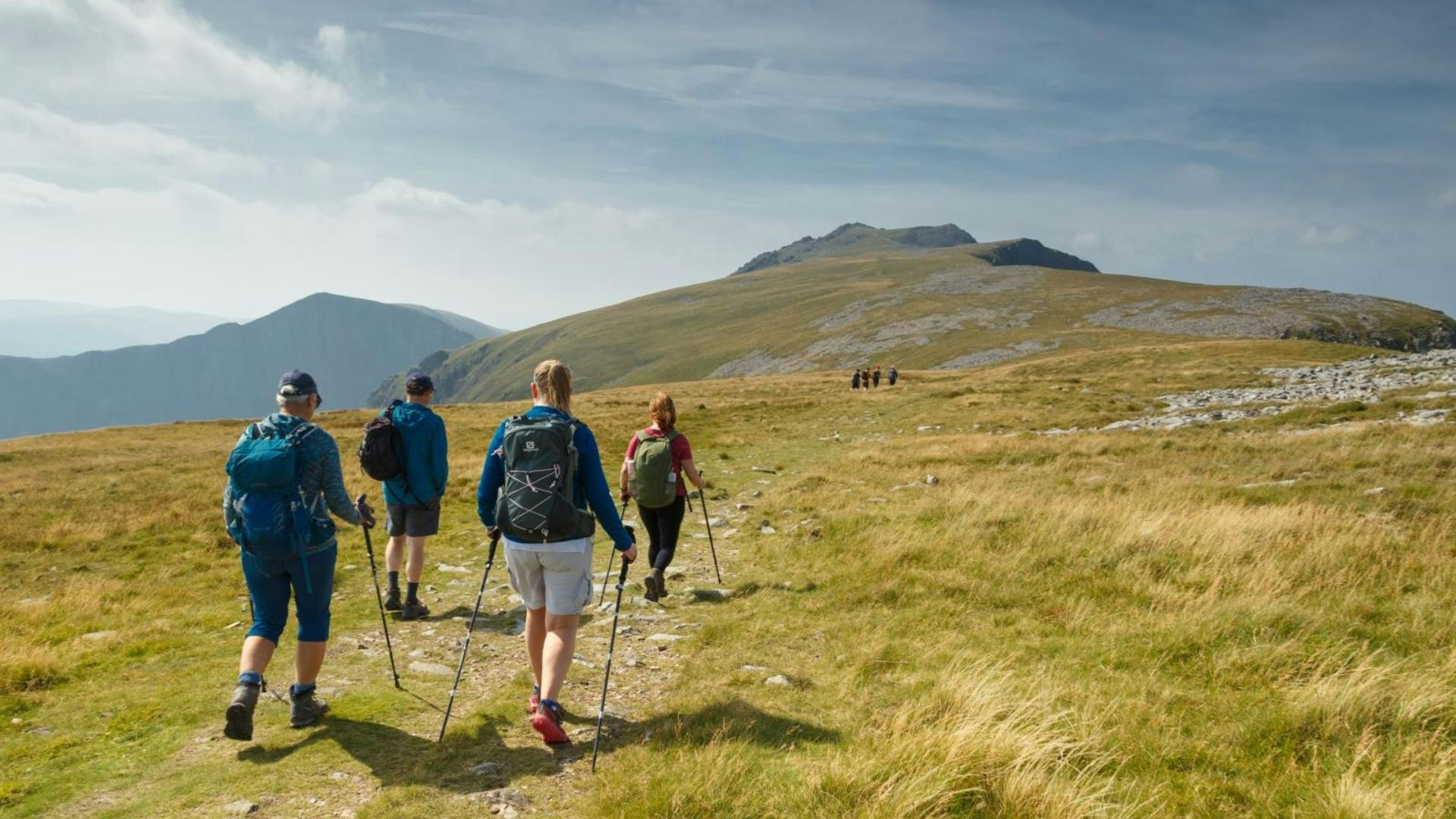 A group walk towards the summit of Cadair Idris