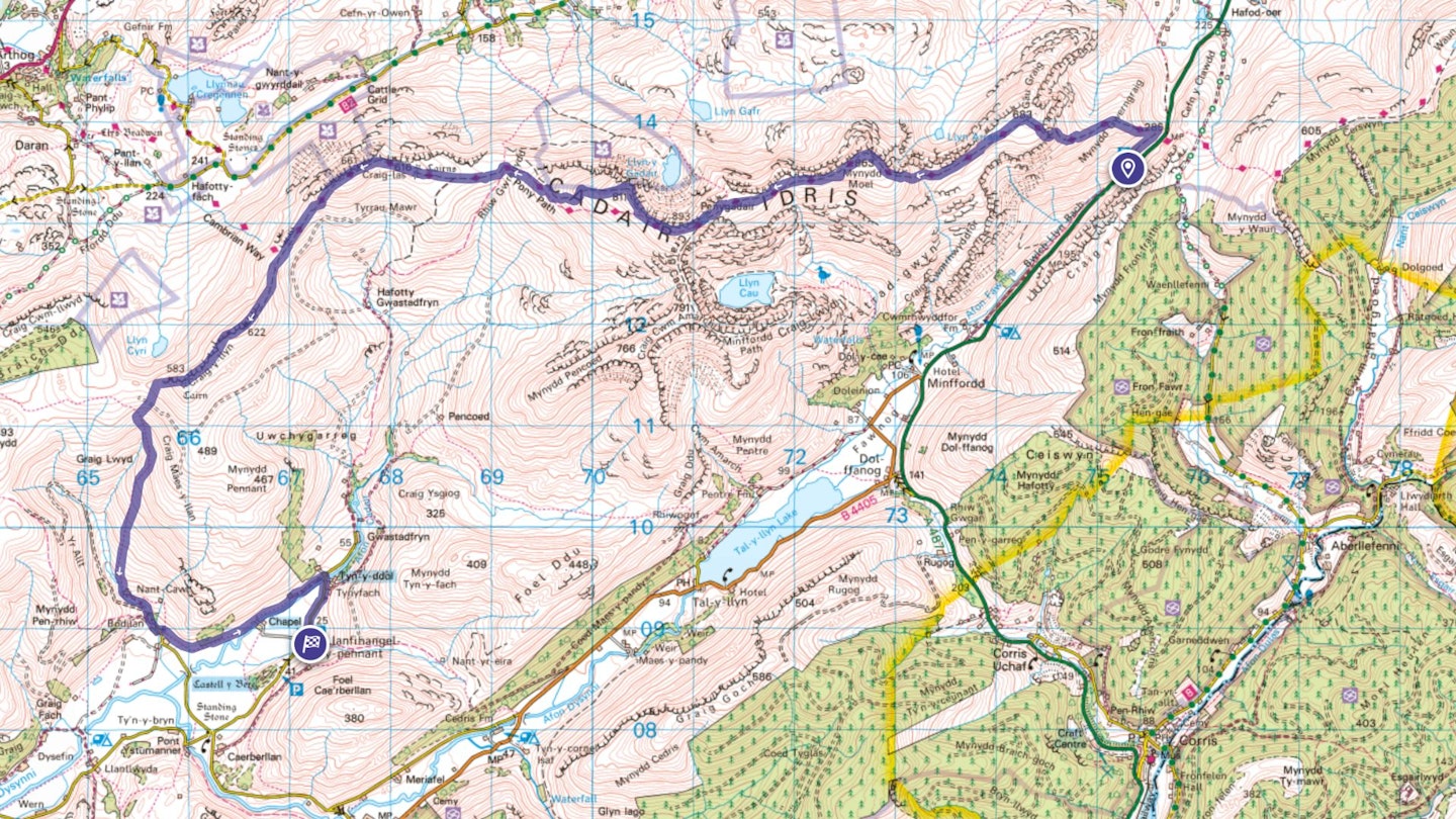 Cadair Idris OS map