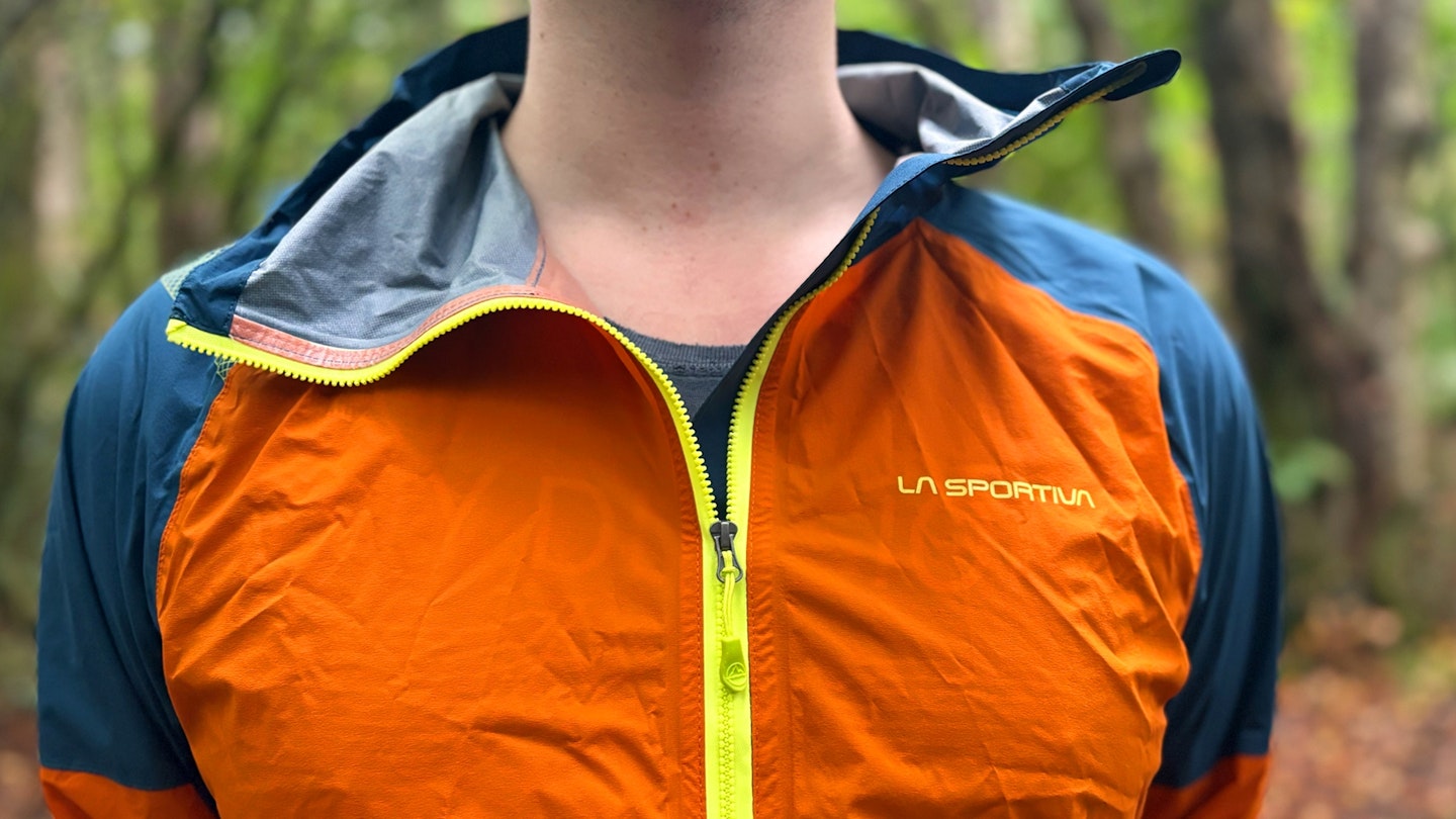 La Sportiva Pocketshell waterproof running jacket chest