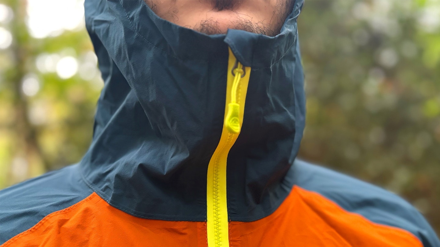 La Sportiva Pocketshell waterproof running jacket neck