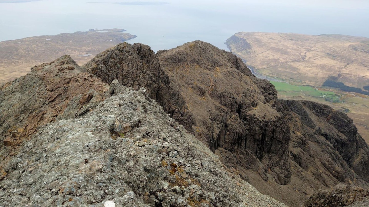 Looking back down on the descent - Sgurr Dearg - Skye