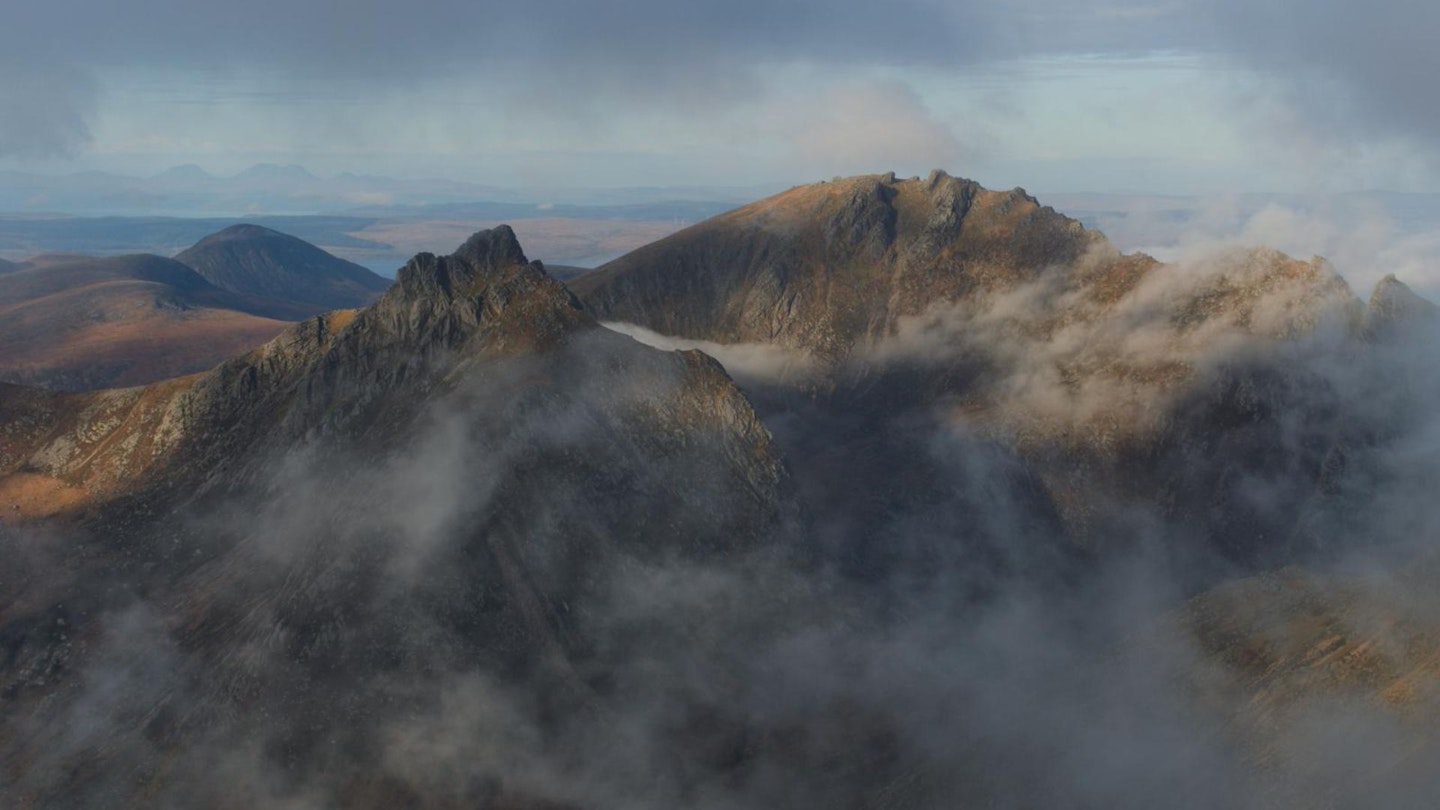 Mhòr and Caisteal Abhail from the summit