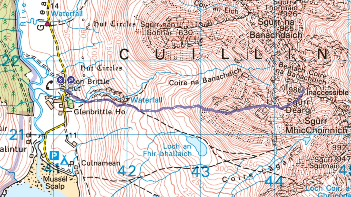 Sgurr Dearg map